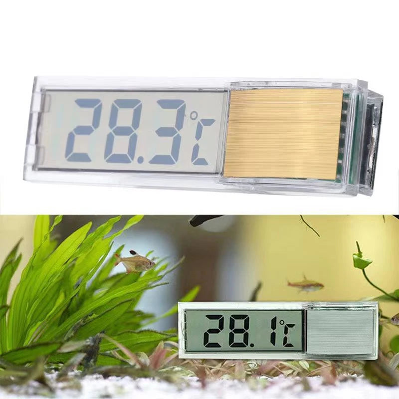 1pc Aquarium Thermometer 3D Digital LED Electronic Fish Tank Temperature Fish Turtle Temp Meter Aquarium Decoration Quake