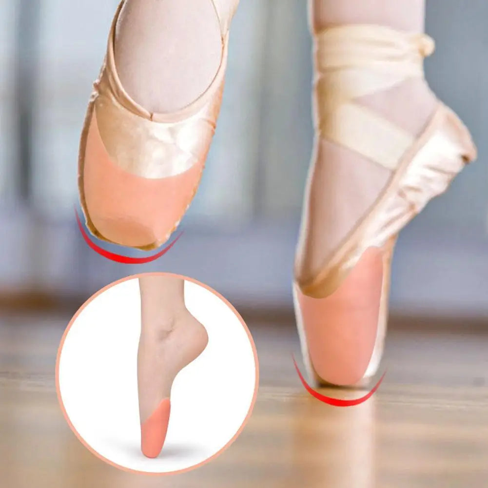 1 Pair Silicone Gel Toe Pads For Pointe Shoes Ballet Dance Foot Big Toe Protection Cushion Topper Cover Protector Pouch Reusable Quake