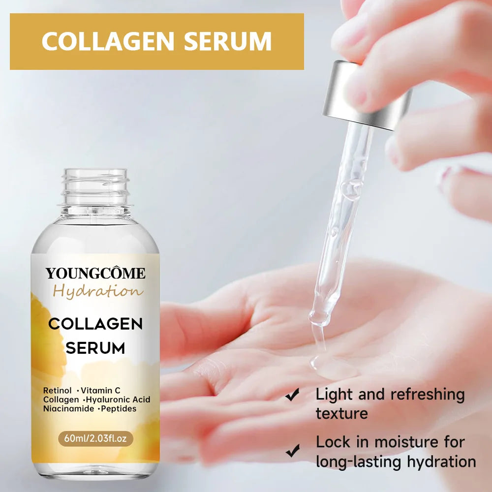 Collagen Face Serum Skincare Facial Essence Liquid Moisturizing Soothing Nourishing Face Serum Pore Shrink Skin Care Korea 2025 Quake