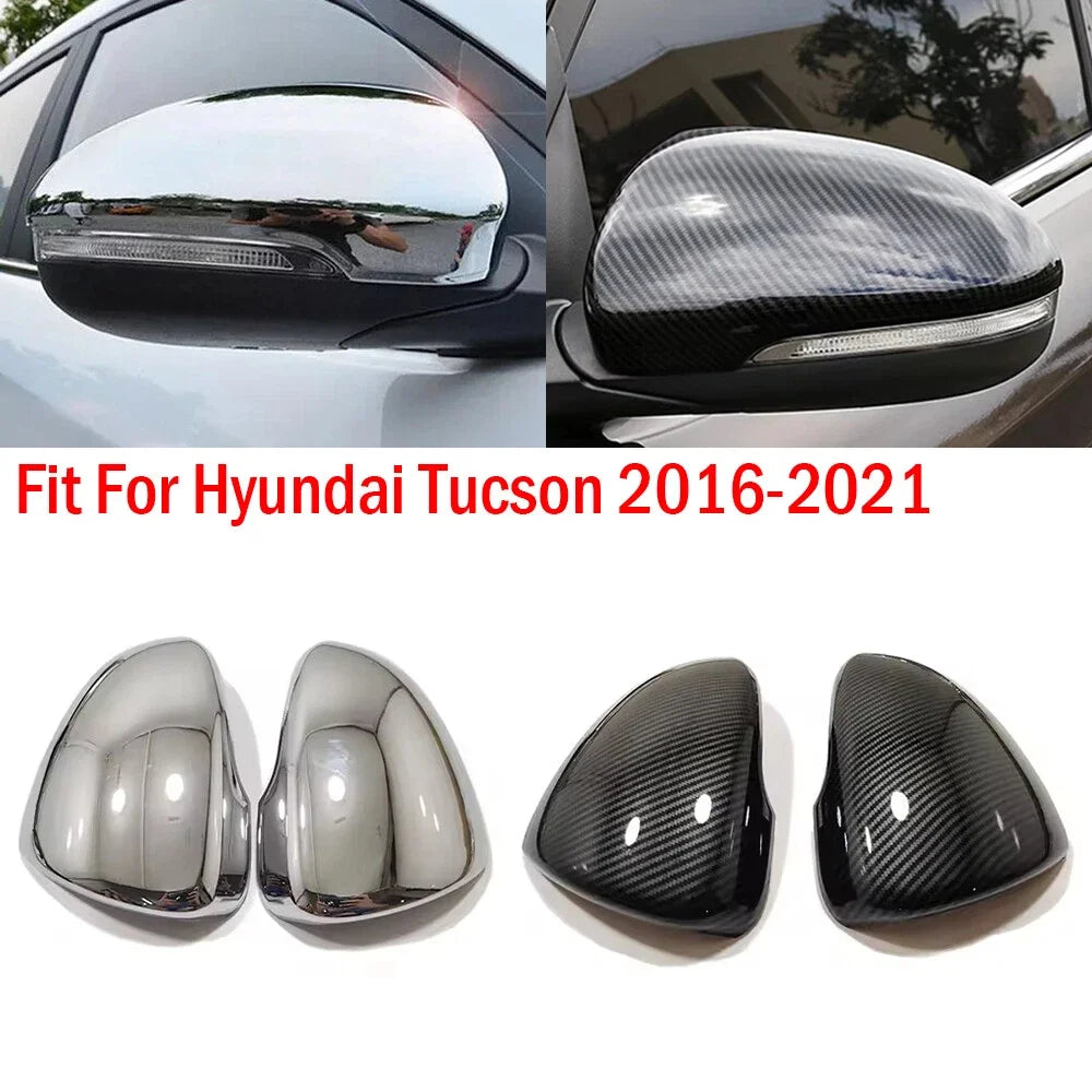 For Hyundai Tucson 2015-2020 2016 2017 2018 2019 Car Rearview Side Mirror Cover Wing Cap Exterior Door Rear View Case Trim Frame Quake