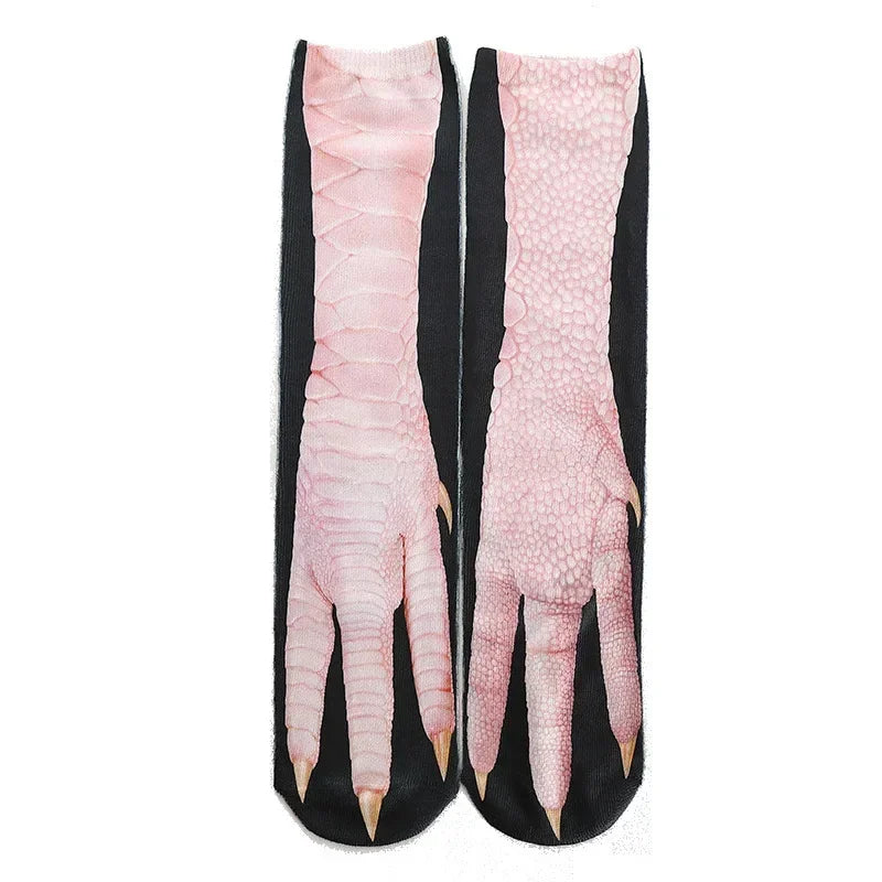 3D animal shaped socks with cute patterns and digital printing simulation fun home personalized socks Quake Chicken feet 40cm