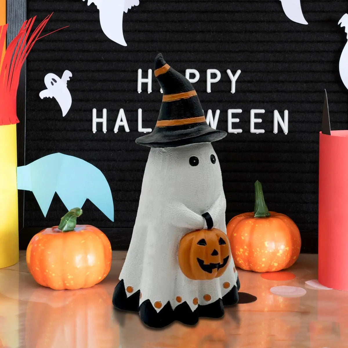 Resin Figurine Figure Festival Garden Halloween Evil Statue Holding Pumpkin Quake