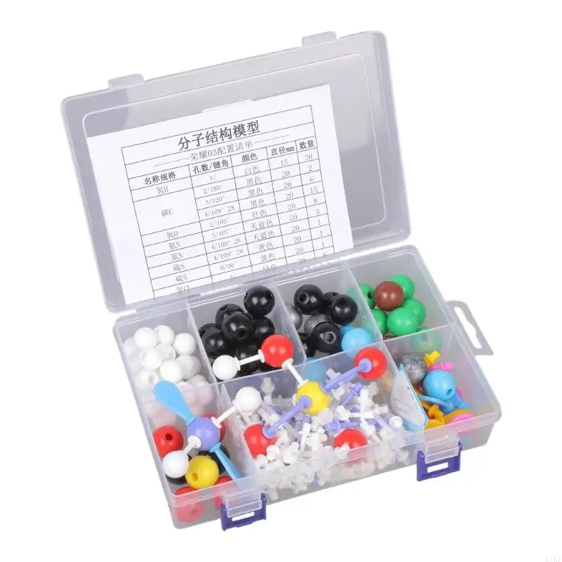 207Pcs Chemistry Molecular Model Set with 79 Atoms 110 Short and Long Bonds 18 Electron Clouds for Science Education K1KF Quake China Mainland