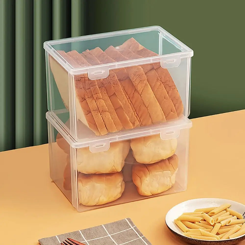 Large Capacity Storage Box Transparent Stationary Supplies Flip Box Rectangle Desktop Organizer Quake