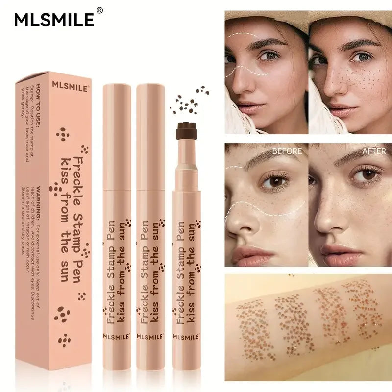 Waterproof Freckles Stamp Pen Long-lasting and Natural Fake Freckles Makeup Dot Spot Pen,Women Freckle Pen for all Skin Tones Quake