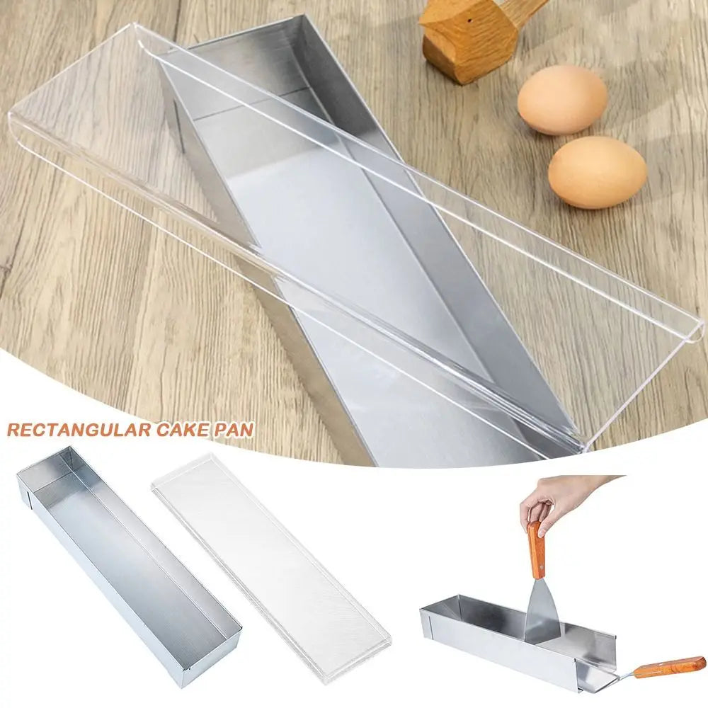 Rectangle Shape Tiramisu Cake Mold Removable Base Non-Stick Surface Non-Stick Baking Mold Professional Tools Handmade Quake