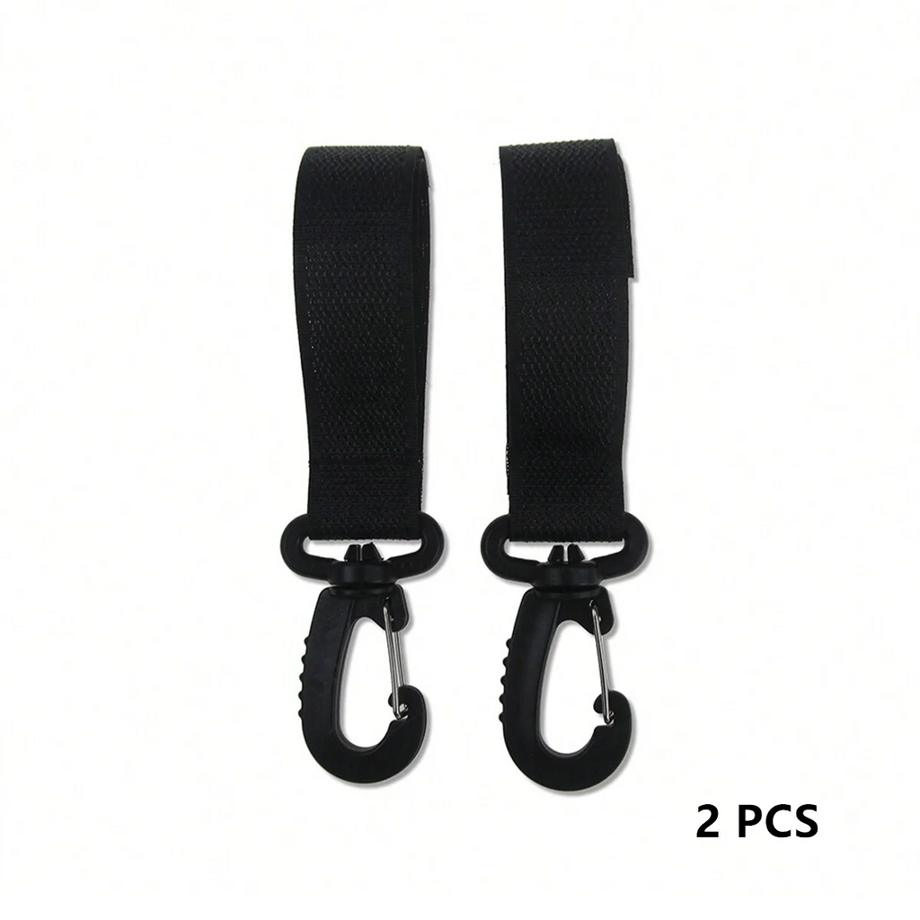 vvocci 360degree PU 2pc leather baby bag stroller hook pram rotate rotatable cart organizer pram crochet stroller accessories Quake B150-black-2PCS