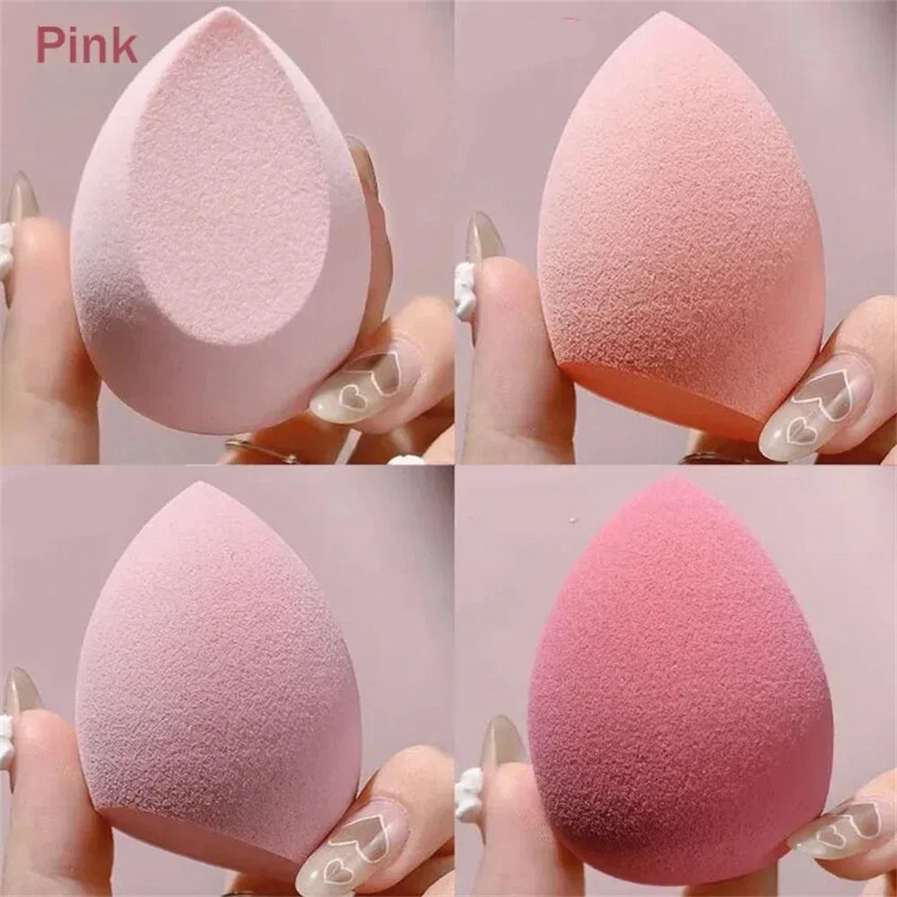 4Pcs Make Up Accessories Beauty Egg Cosmetic Puff Powder Foundation Sponges Puff Women Beauty Tools Makeup Sponge Blender Quake Pink no box