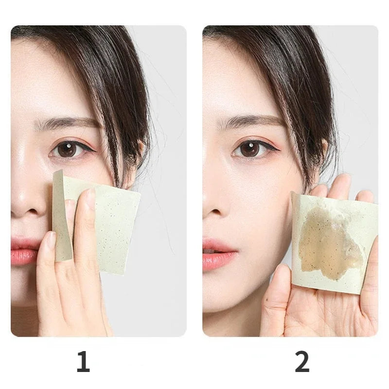 300Sheets Green Tea Facial Oil Blotting Sheet Makeup Paper Absorbent Women Face Control Paper Oil Cleansing Cosmetic Tool Quake