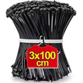 Nylon Cable Tie Plastic Self-locking Binding Tape Black White Cable Tie Fastening Loop Cable Tie Reusable Office Wire Wraps Quake Black(3x100mm) 400PCS