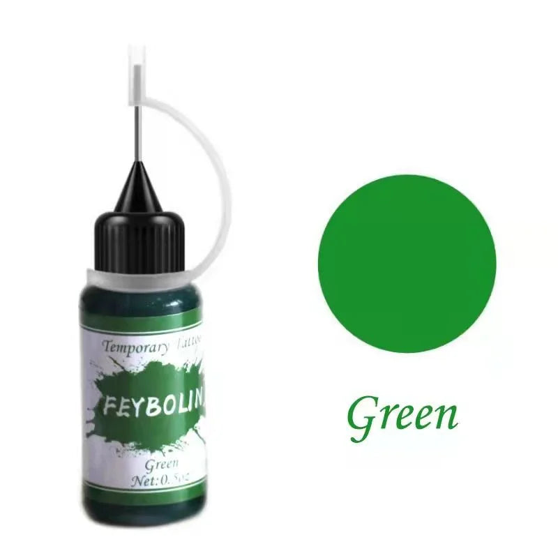 Colored Tattoo Juice Cream Tattoo Cream Juice-Temporary Body Art Painting Cream for Longlasting and Vibrant DIY Painless Tattoos Quake Green