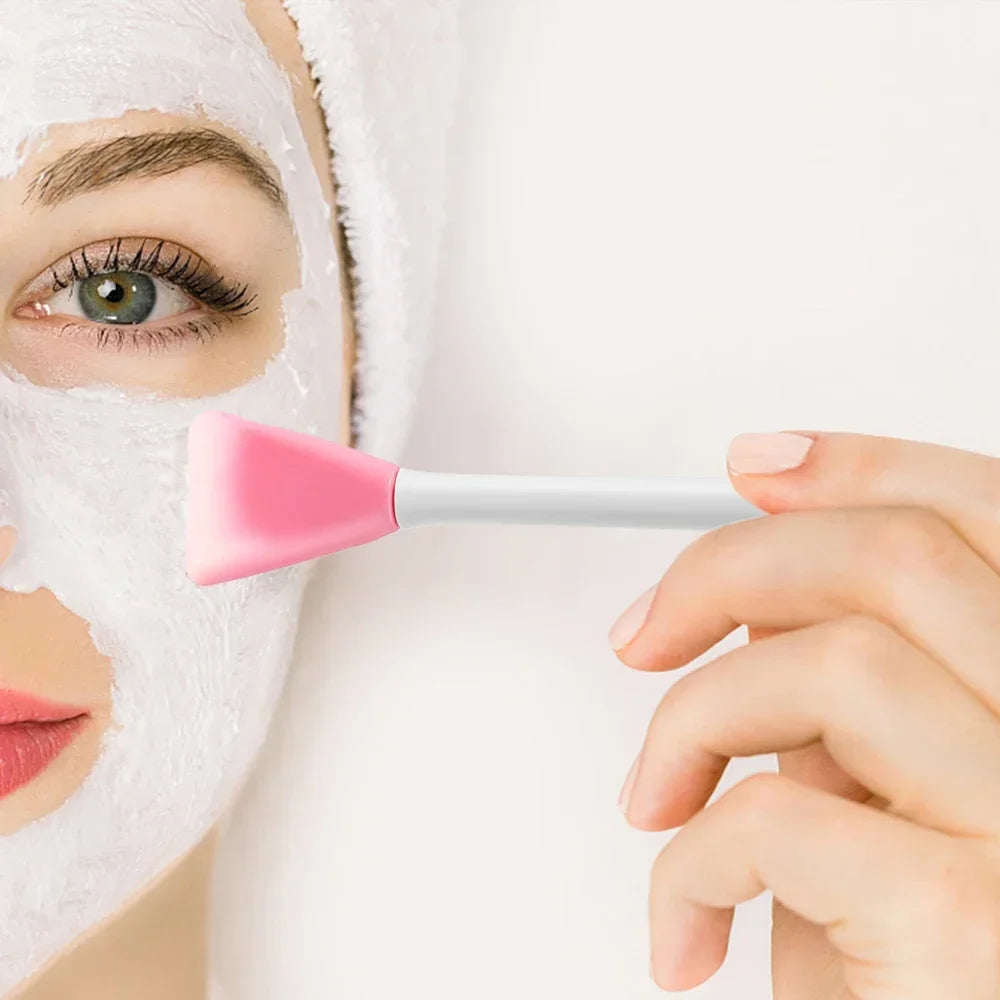 vvocci Double Head Facial Mask Silicone Applicator Spoon Spatula Stirring Stick Women Skin Face Cleansing Care Home Makeup Tools Quake
