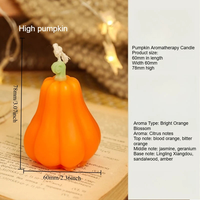 Halloween Pumpkin Aromatherapy Candle Creative Fragrance Ornament Atmosphere Gift Quake Gourd - Orange