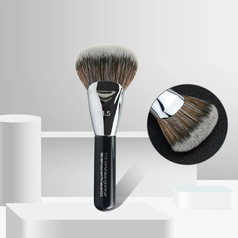 Portable Pro Mini Full Coverage Airbrush No.53.5 Short Handle Fan Powder Make Up Brushes Quake Default Title