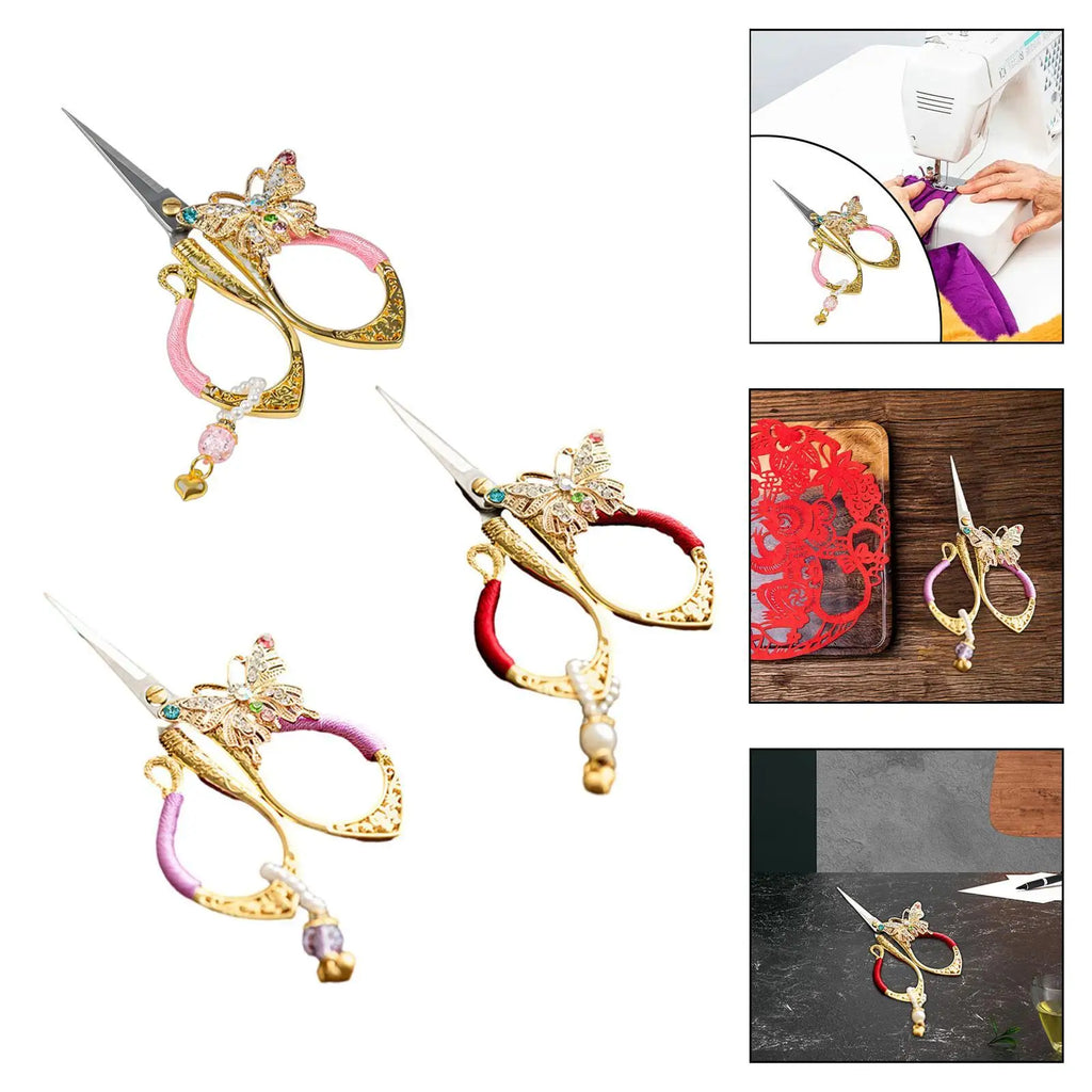 Sewing Scissors Detail Shears Yarn Thread Cutter DIY Projects Tea Scissors Small Scissors for Knitting Needlework Quilting Quake