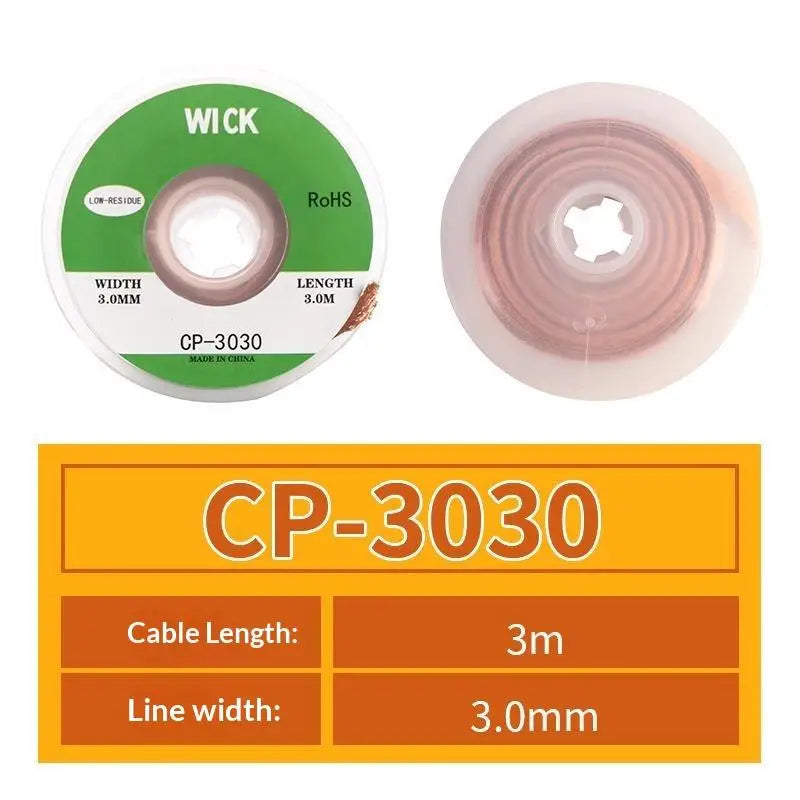 1.5/ Copper Welding Wire Desoldering Mesh Braid Tape Welding Point Solder Soldering Tool Of Electronic PCB Circuit Board Quake A9 No plug