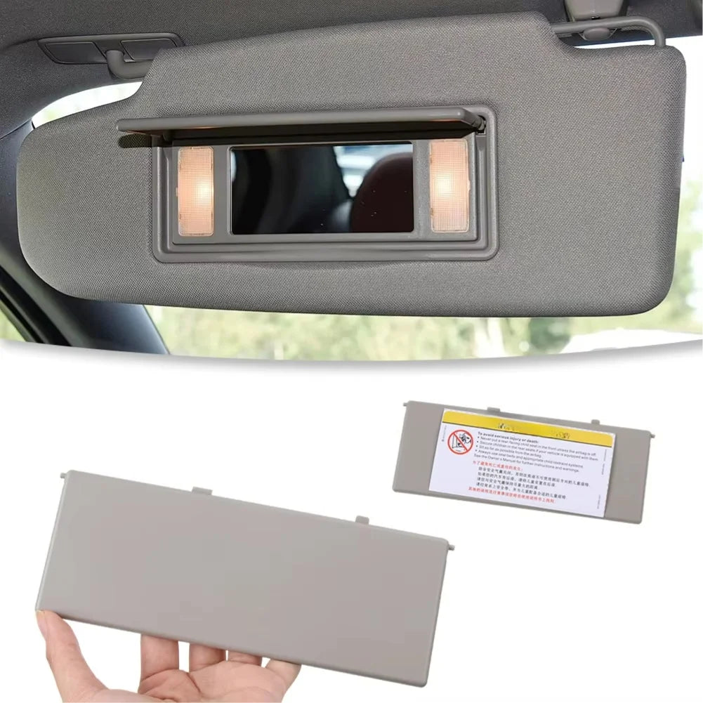 Visor Replacement Makeup Mirror Cover Sun Visor Replacement Gray Reinforced Card Holders For Volvo S60L 2014-2019 Quake A
