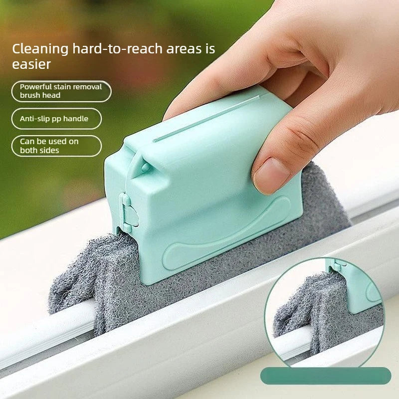 Household Window Track Cleaning Brush Slit Dust Remover Brush Detachable Scouring Pad Groove Dead Corner Cleaning Tool Quake