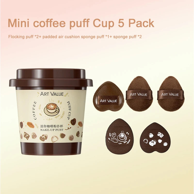 5Pcs Mini Finger Puff Foundation Small Air Cushion Powder Sponge Face Concealer BB Cream Cosmetic Applicator Makeup Tools set Quake