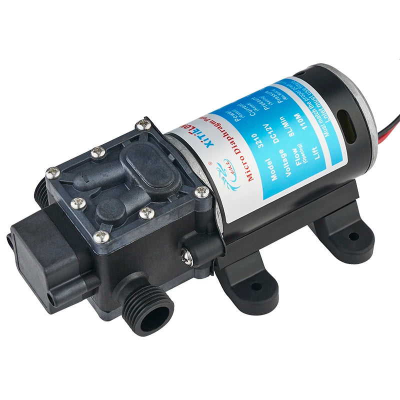 100W 12V 3210H2D Small Electric Garden Irrigation Diaphragm Pump, Used for Lawn Spraying, Pesticide Spraying,Cleaning Water Pump Quake