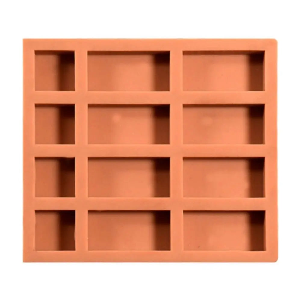Red Mini Brick Silicone Mold Building Making Handmade House Tile Model Mould Construction Material DIY Accessories Quake 2
