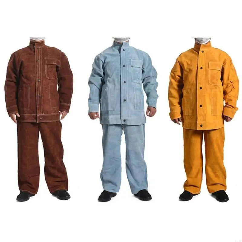 Heavy Duty Leather Welding Garment Heat Resistant Work Wear 175Cm for Metal Fabrication & Temperature Environment K1KF Quake