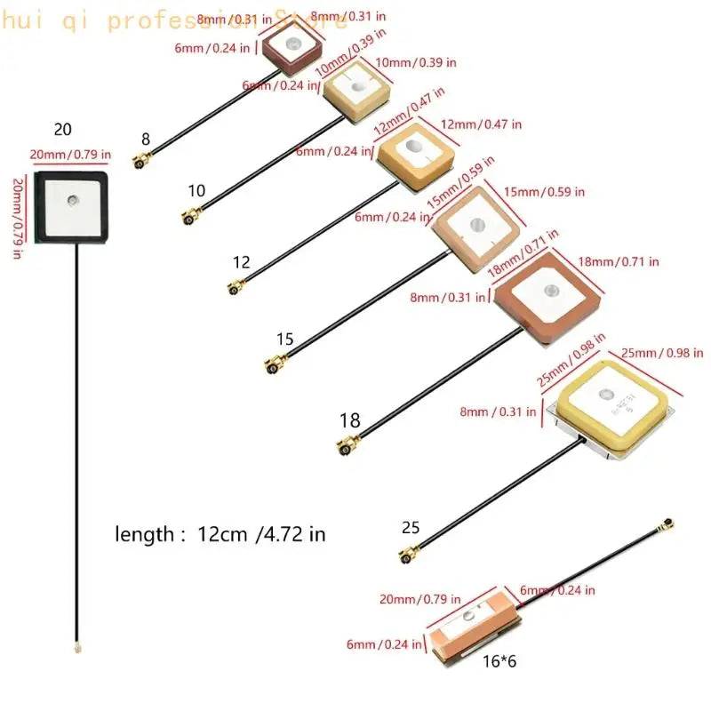 BeiDou Ceramic Patch Antenna with Wire Cable for Vehicle Positioning System Integration and Electronics Repair H8WE Quake
