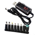 Adjustable DC5V to USB9V 12V Converter Cable for Small Electronics, LED Lights, Daily Backup, Desk, Travel, and Home K1KF Quake With 8 adapters CN