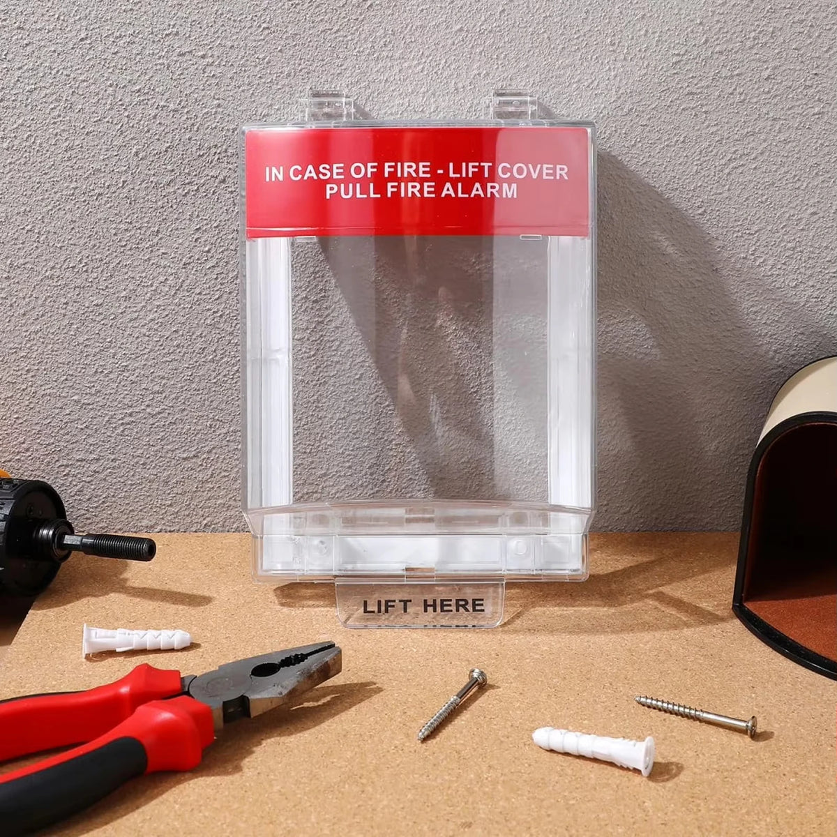 Fire Emergency Switch Protective Cover Manual Fire Alarm Rainproof Cover Transparent Manual Emergency Button Housing Quake