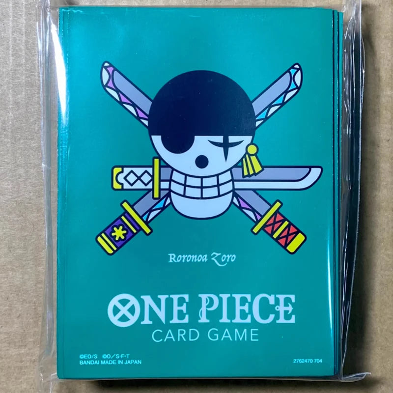 Straw Hat Crew Card Sleeves Set 66x92mm 70pcs, Zoro Nami Usopp Sanji 4 Designs Official Style Protectors Anime Gift for Children Quake suo long 70pcs