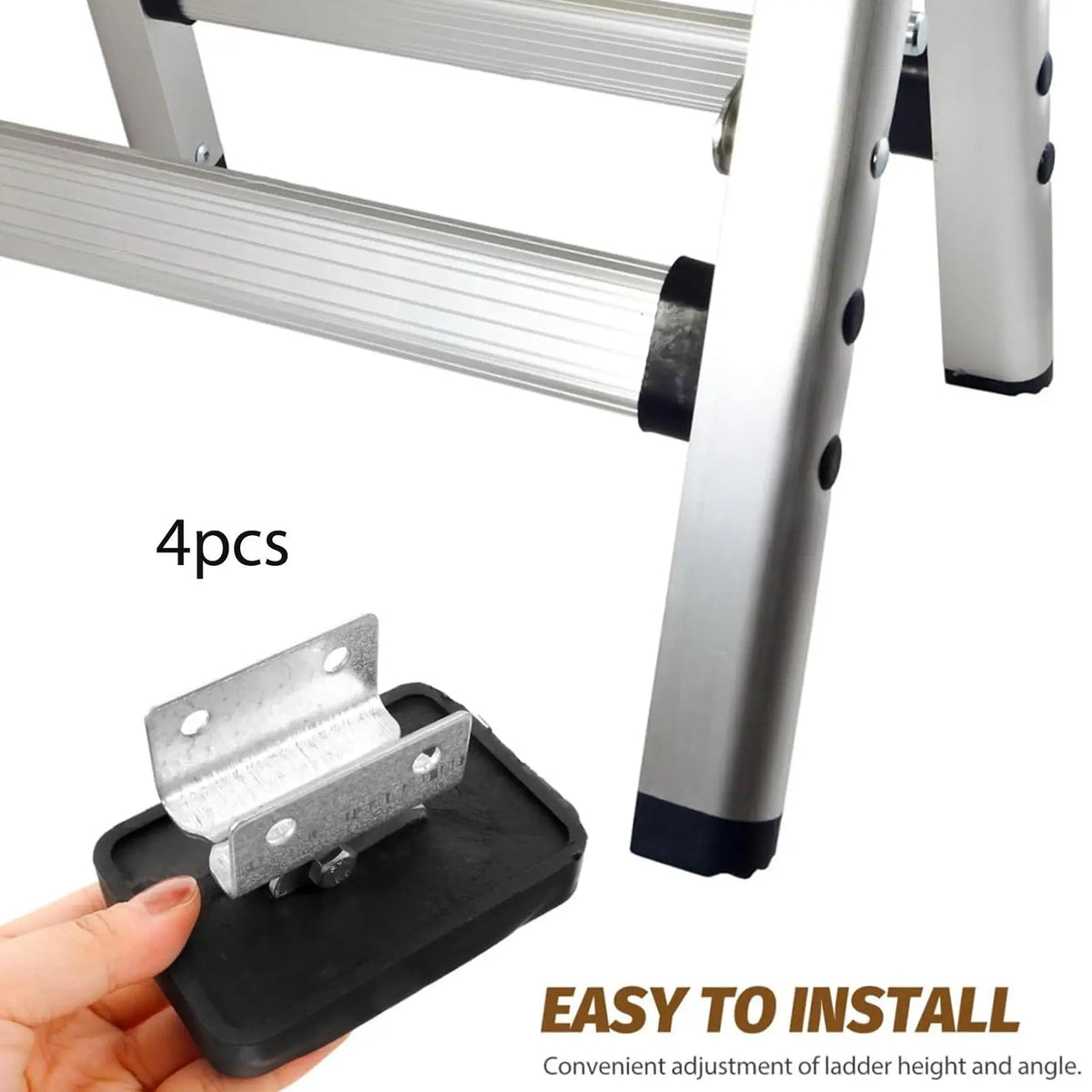 Extension Ladder Stop Mat Thick Rubber Iron Stabilizer Non Slip Floor Aid for Indoor Outdoor Maintenance Ladders Quake
