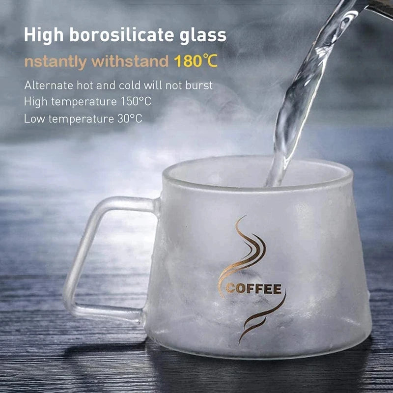 YWDL 2pcs 200ml Double Wall Glass Coffee Mug Heat-resistant Espresso Cup Thermo Insulated Cup Tea Water Drinkware Set Quake
