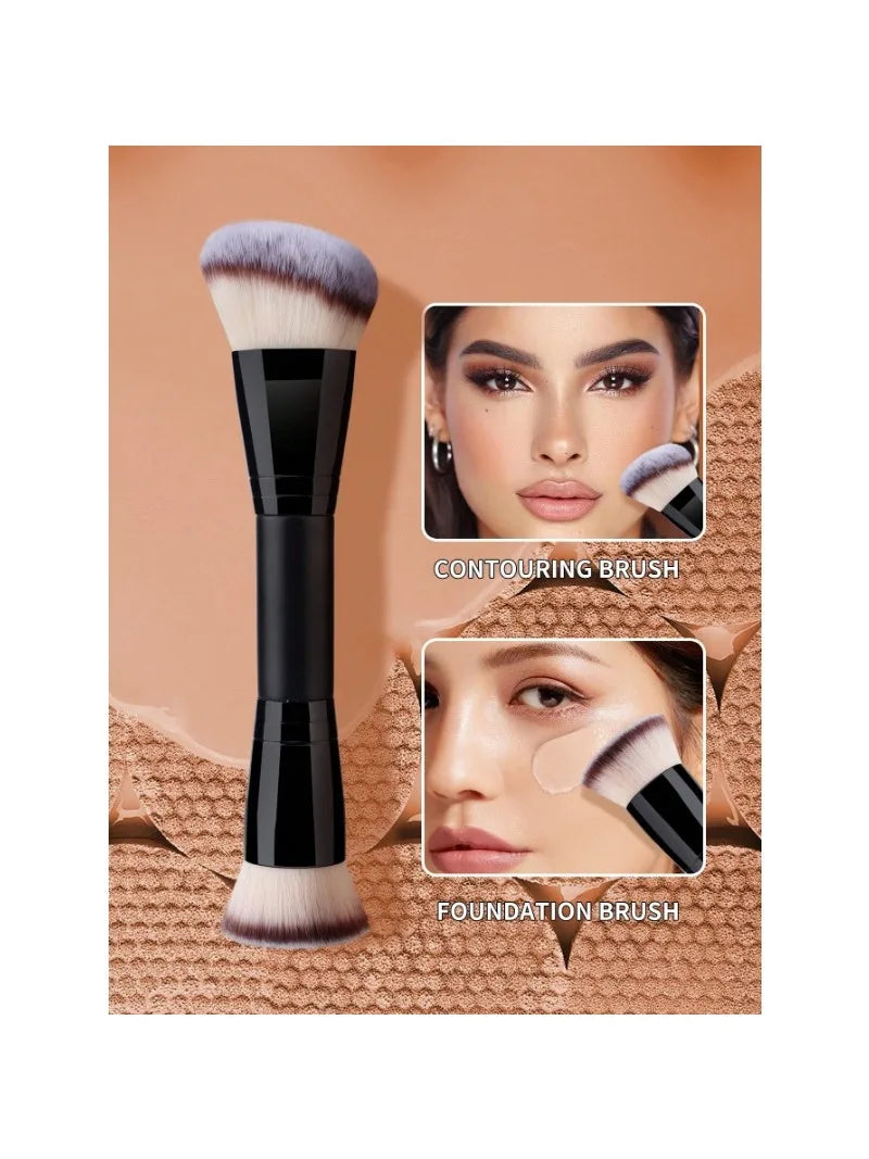 1 PCS Double End Makeup Foundation Brush for Blending Liquid Pressed Powder Concealer Blush Polishing Quake 1 PCS