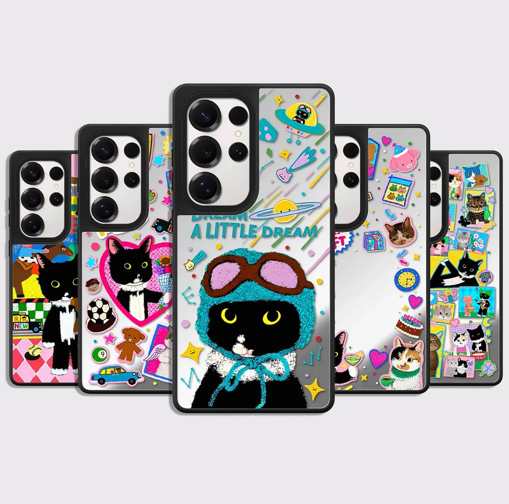 6090212 Mirror Surface Magnetic Phone Cover for Samsung Galaxy S23 S24 S25 S26 Ultra S26+ Plus Case Quake