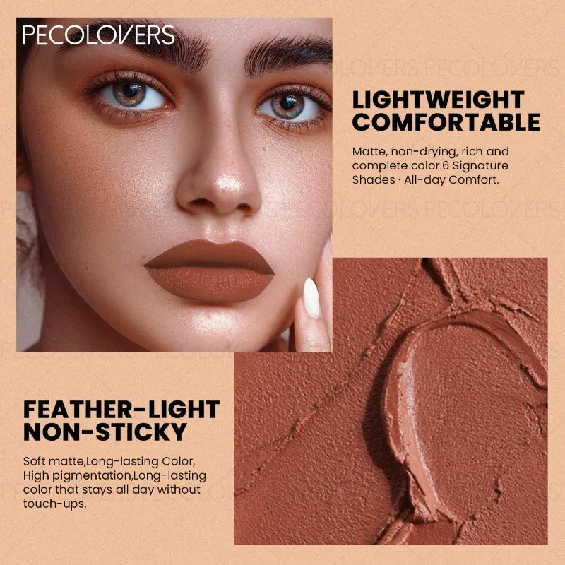 1pcs Multi-color Lipstick, Brown Lip Gloss, Multi-color Selection, Non-dry Lip Gloss, Full and Charming Lips, Lip Cosmetics Quake