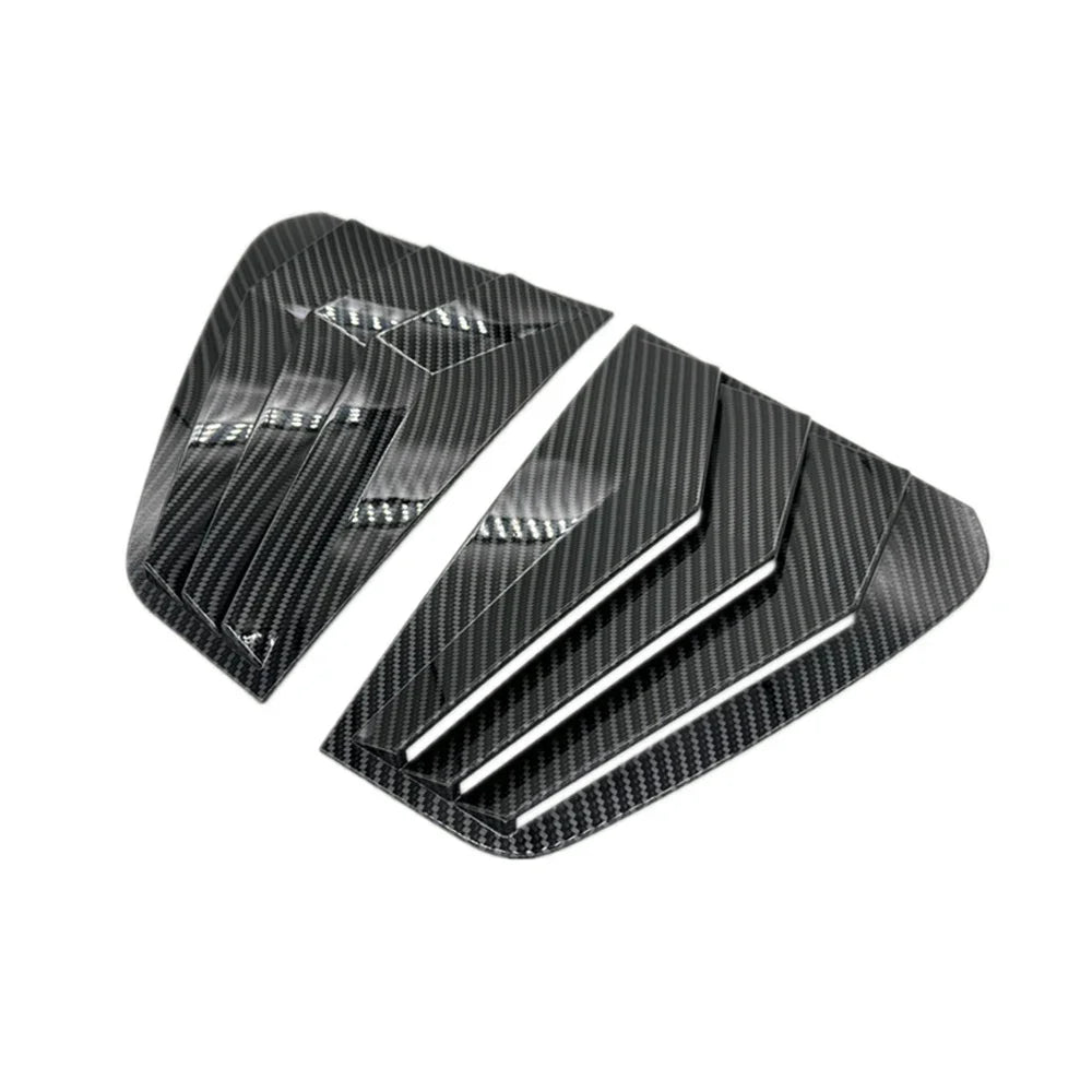 For VW Golf MK7 MK7.5 2013-2019 Car Rear Louver Window Side Shutter Cover Trim Sticker Vent Scoop ABS Carbon Fiber Black Parts Quake