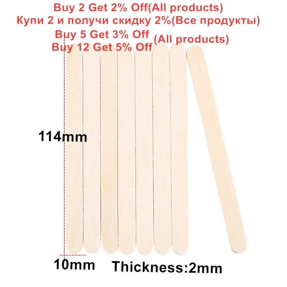 Resin Cream Stick 50/100/150Pcs Tool Epoxy Stirring Stick Popsicle Ice Handmade DIY Resin Mold Wood Ice Pop Sticks Making Tools Quake