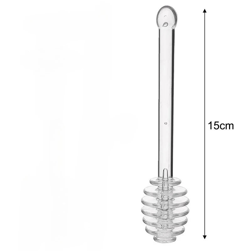 Transparent Honey Stirring Stick Plastic Long Handle Honey Spoon Practical Milk Tea Jam Stirring Bar Multifunction Kitchen Tools Quake