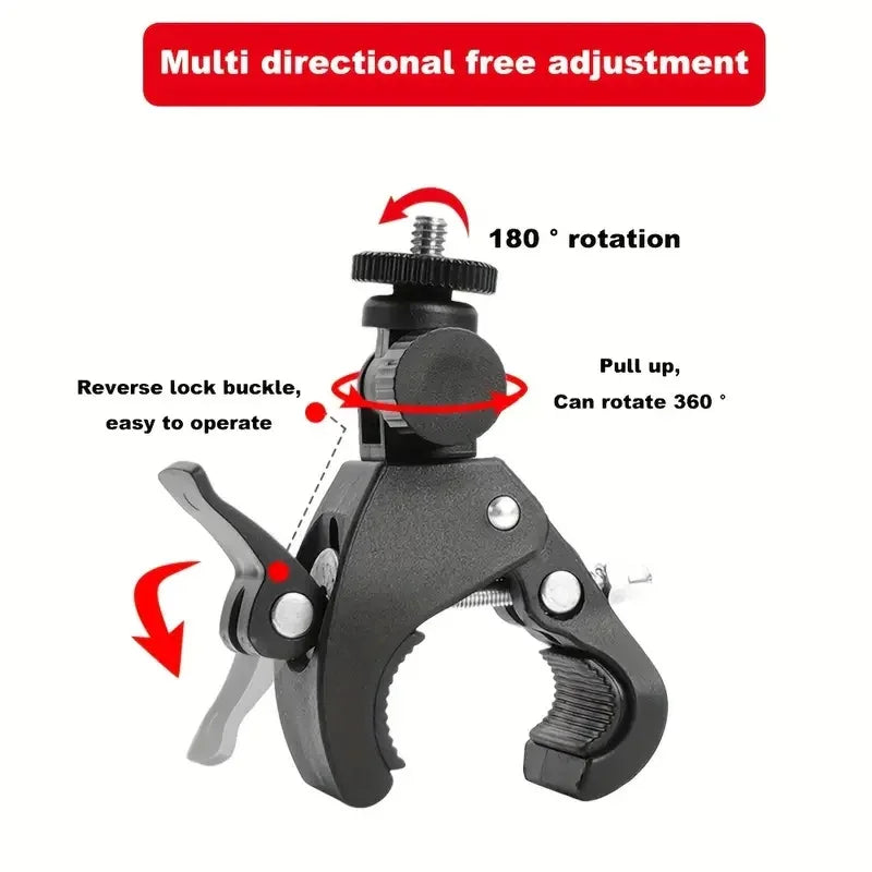 2/4pcs Adjustable Microphone Crab Clamp Mount for Mic Stand & Drum Rim - 5/8" to 3/8" Thread,Secure Grip for Wired/Wireless Mic Quake