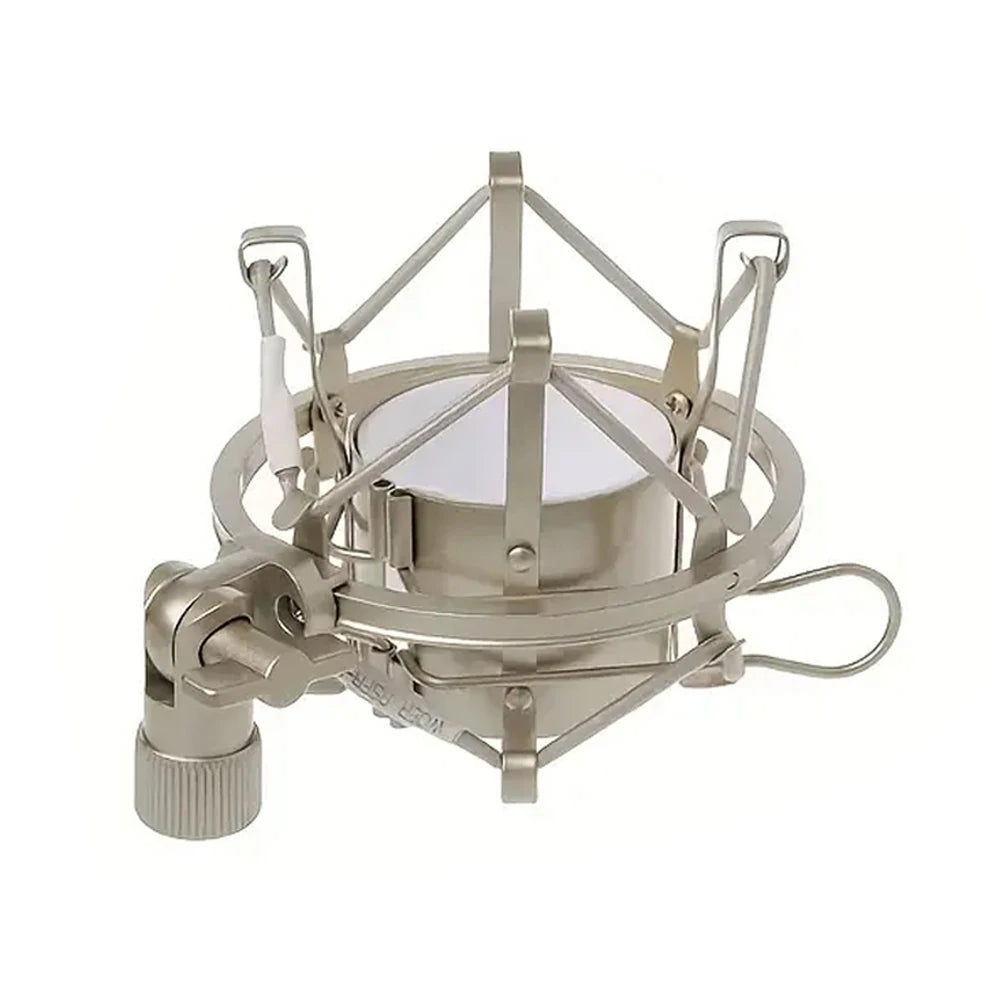 Universal Metal Microphone Shock Mount Mic Anti Vibration Holder Mount Fit For 44-45mm Diameter Condenser Mic Quake champagne goldden
