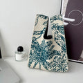 Handmade Mini Knit Handbag for Women Small Knot Wrist Bag Casual Colorful Plaid Tote Bag Girls Reusable Shopping Bags Quake 03