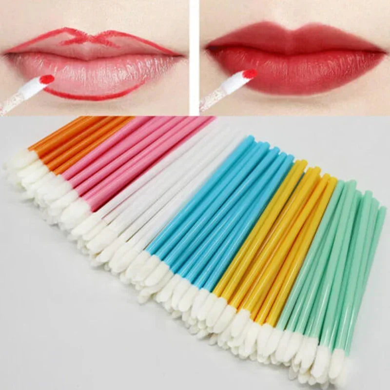 vvocci 50/100pcs Disposable Lip & Eyelash Mascara Applicator Wands- Professional Eye Makeup Brushes for Cosmetic Extension Tools Quake