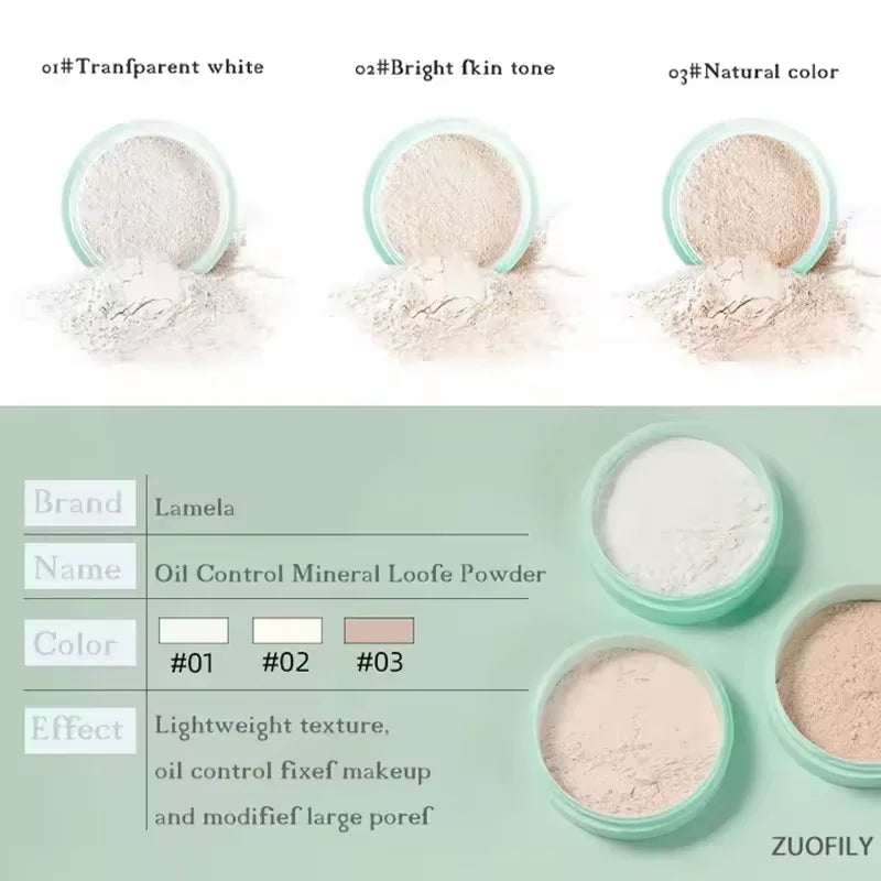 Face Loose Powder Matte Translucent Setting Powder Cosmetics Waterproof Oil-control Velvety Professional Lasting Makeup Powder Quake