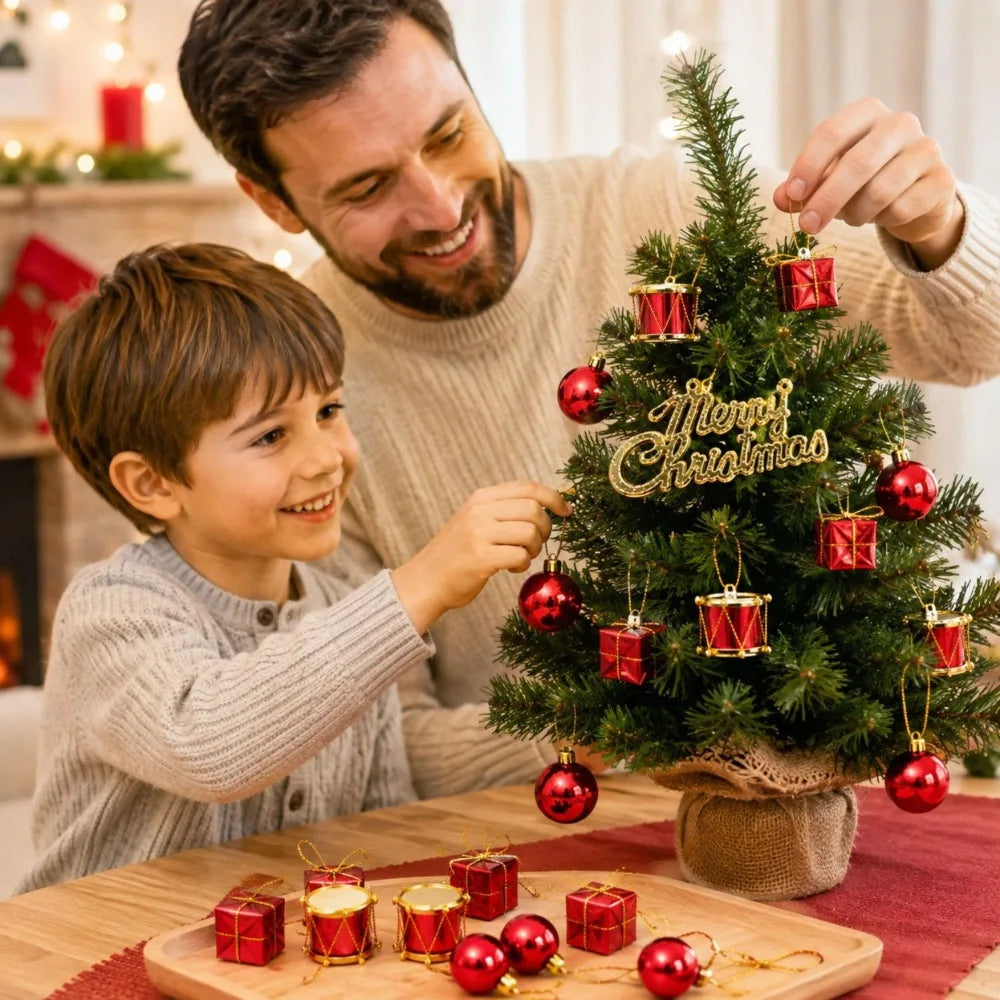 Christmas Tree Decoration Pendant Christmas Ball Pentagram Gift Box Ornaments Christmas Holiday Gift Decoration Party Supplies Quake
