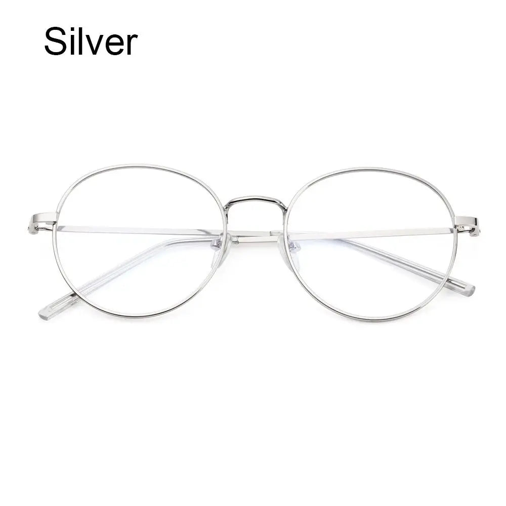 Anti-Blue Light Glasses for Women Men Classic Metal Frame Eyewear Fashion Office Computer Goggles Blue Rays Blocking Glasses Quake Silver