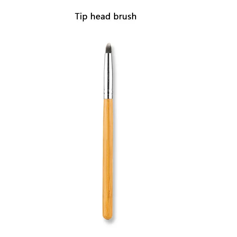 1PCS Professional Makeup brushes Bamboo Handle Powder Concealer Liquid Foundation Makeup Tools Beauty Cosmetics Brusher Quake Tip head brush