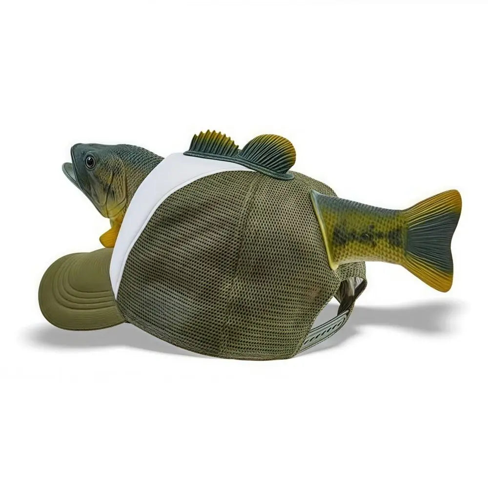 Funny 3D Fish Animal Trucker Hat Mesh One Size Novelty Fishing Hat Breathable Adjustable Fit Baseball Cap For Men Women Quake