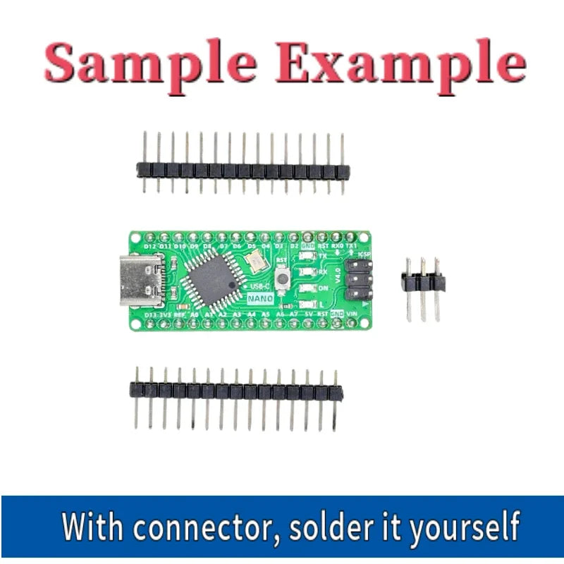 Type-C Nano Board New Nano Development Board (Compatible with Arduino Nano 3.0) CH340 ATMEGA328PB Chip with Built-in Bootloader Quake V4.0-Green board