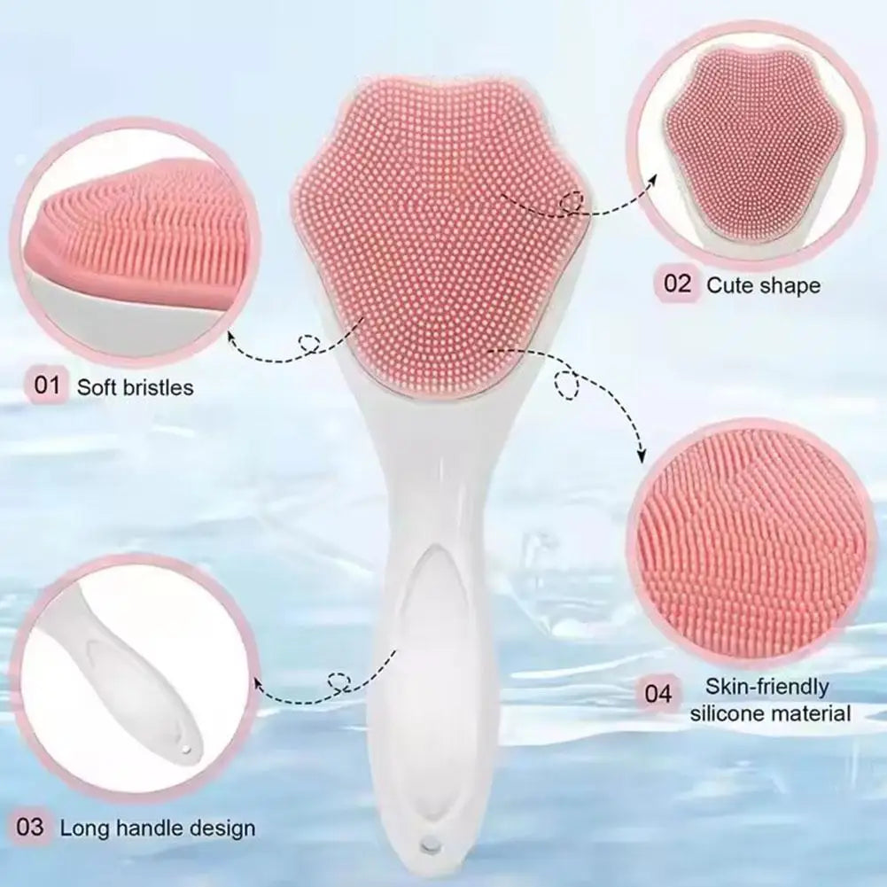 Silicone Face Scrubber And Exfoliator Brush - Facial Cleansing Brush For Blackhead, Acne, Pore, Deep Cleaning Brush Skin Care Quake