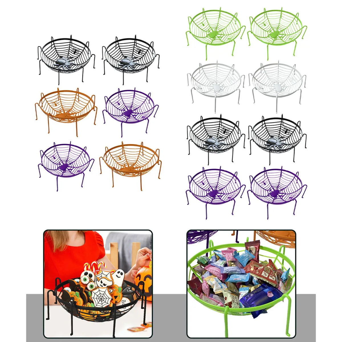 Candy Holder Bowl, Halloween Fruit Storage Bowl, Stand, Potato Basket, Halloween Quake